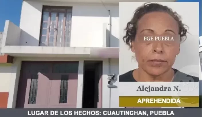 FGE Puebla detiene a una mujer por presuntamente asesinar y calcinar a su nieta