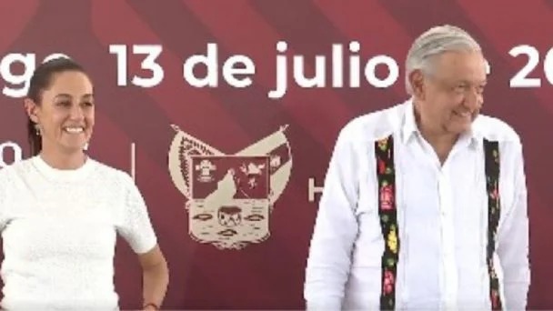 AMLO y Sheinbaum supervisan obras y programas sociales en Hidalgo y Puebla