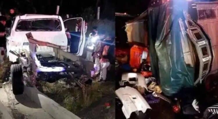 Diez peregrinos heridos en accidente sobre la autopista México-Puebla