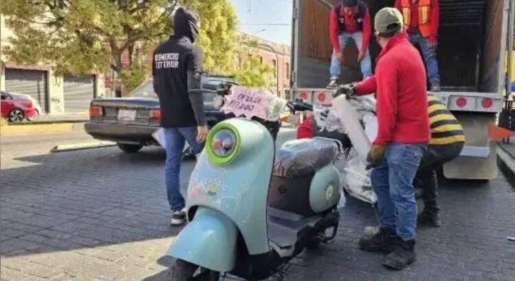 En Puebla, decomisa scooters y motos eléctricas chinas