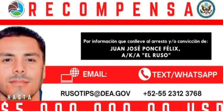 Ofrece Estados Unidos 5 millones de dólares por la captura de “El Ruso”