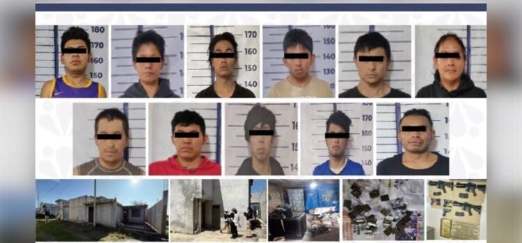 Detienen a 11 personas y aseguran armas tras desaparición en Amozoc