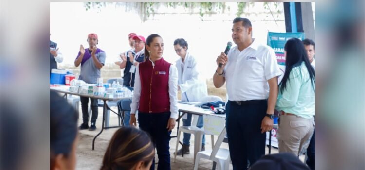 Sheinbaum supervisa reparación y apoyos a familias en La Ceiba, Puebla