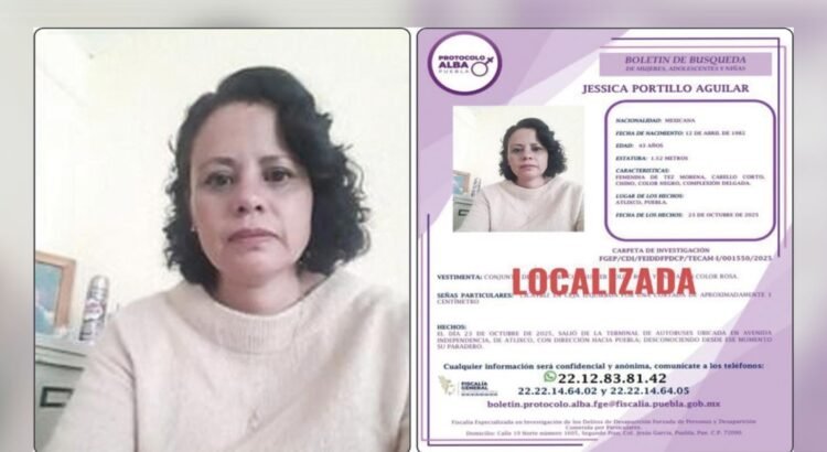Localizan en Querétaro a maestra desaparecida en Puebla Localizan en Querétaro a maestra desaparecida en Puebla
