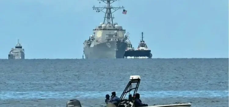 Llega buque de guerra de Estados Unidos a Trinidad y Tobago