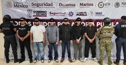 Caen seis de “Los millonarios” ligados a robos en Puebla